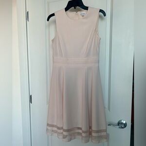 Calvin Klein blush pink fit & flare dress - size 4